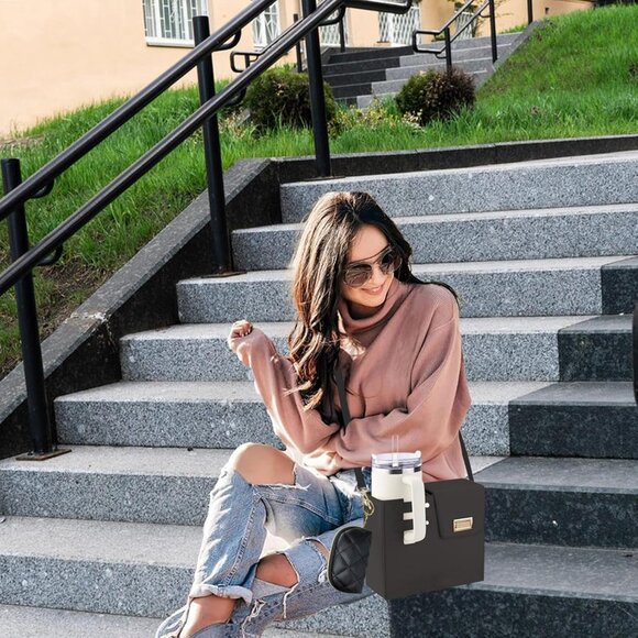 Stylish Insulated Crossbody Bag – Multi-functional Water Cup Holder for Girls - Picture 7 of 7